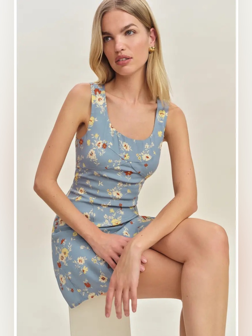 New Reformation x Devon Lee Carlson Cher Sleeveless Minidress sz 12